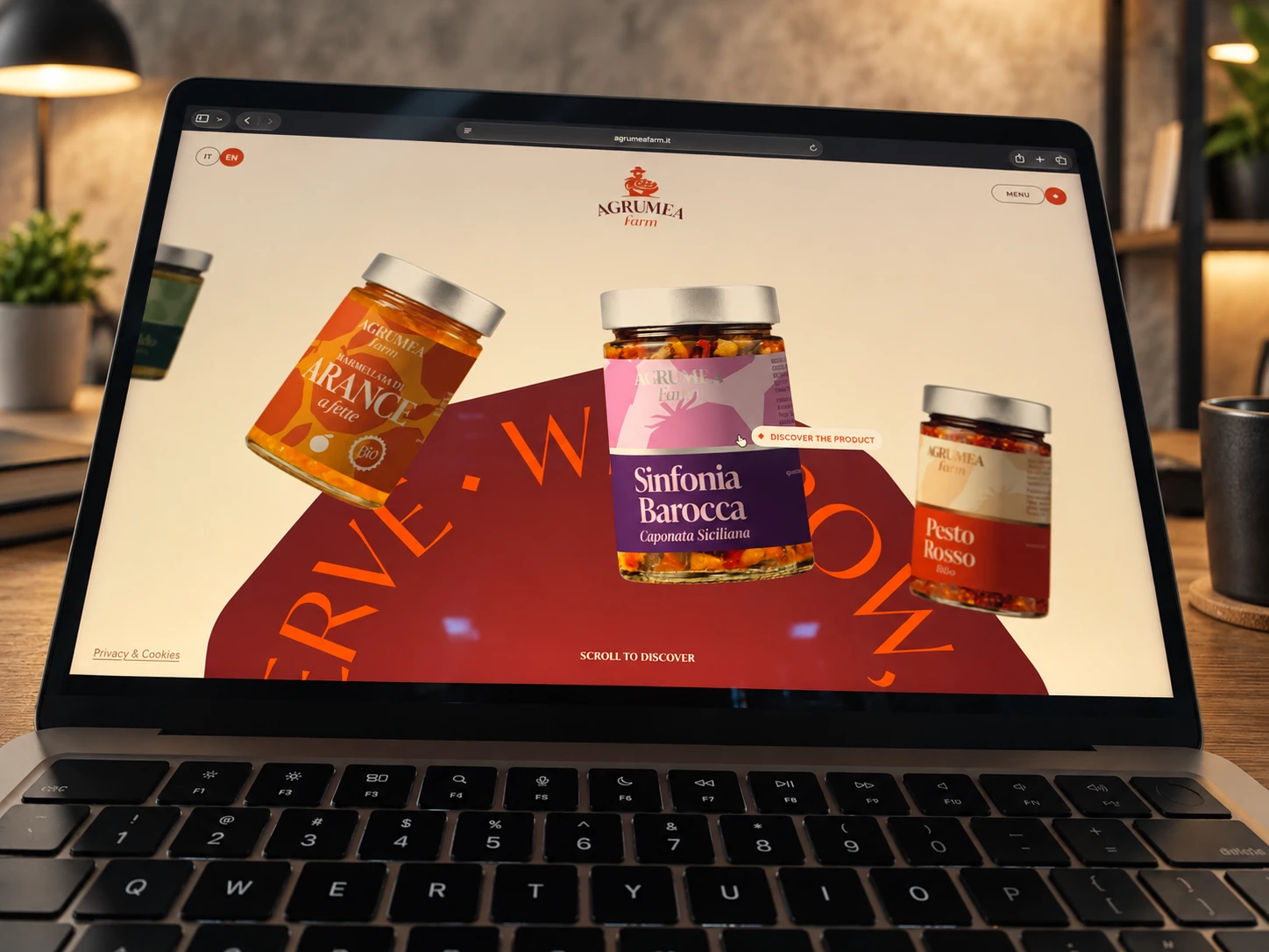 Agrumea Farm Website on Cozy Desk