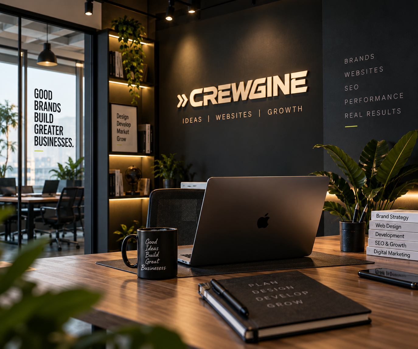 Crewgine studio — Ideas, Websites, Growth