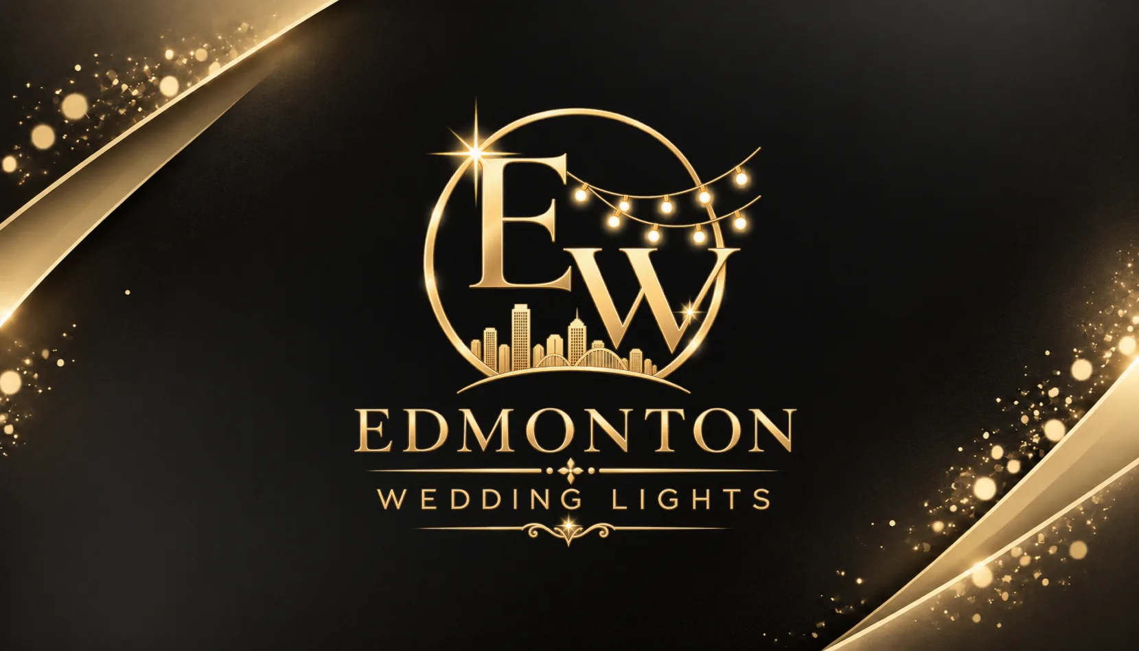 Edmonton Wedding Lights business card — front
