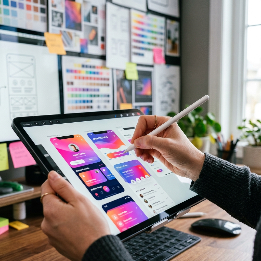 Modern UI/UX design and prototyping